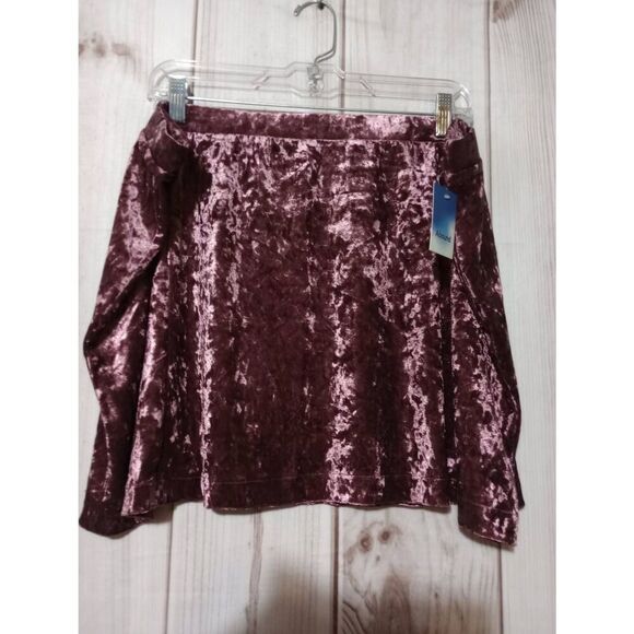 Abound Dresses & Skirts - Abound Skirt‎ Ladies 3x Maroon Velour Mini Pencil Pull On Waist GoGo